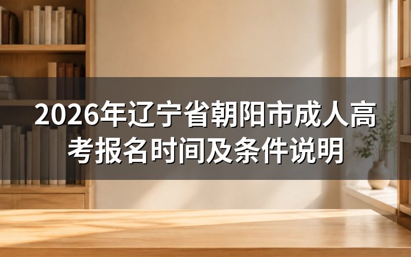 2026年辽宁成考报名时间安排