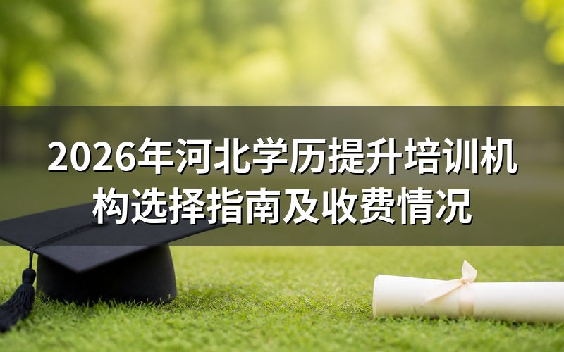 河北学历提升培训机构如何选择