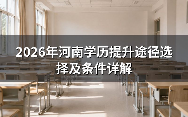 河南学历提升途径怎么选?