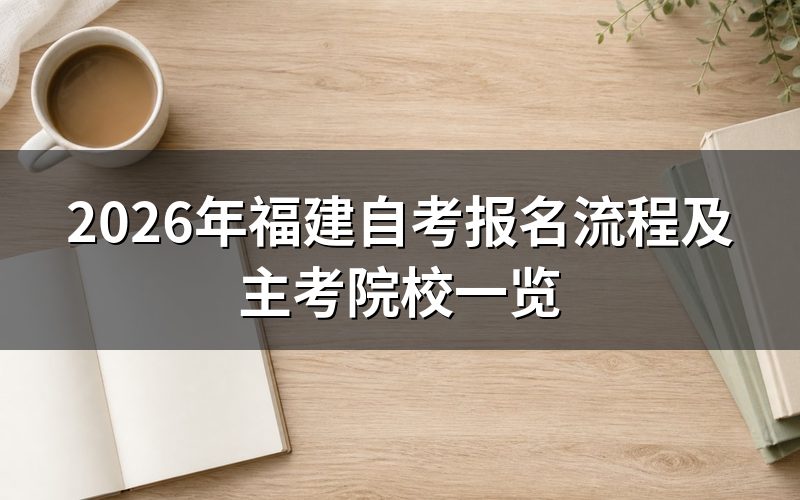 福建自考报名流程详解