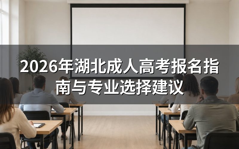 2026年湖北成考报名流程
