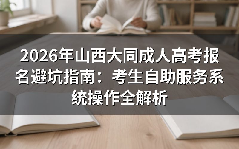 政策解读:2026年山西成考报名条件与关键变化