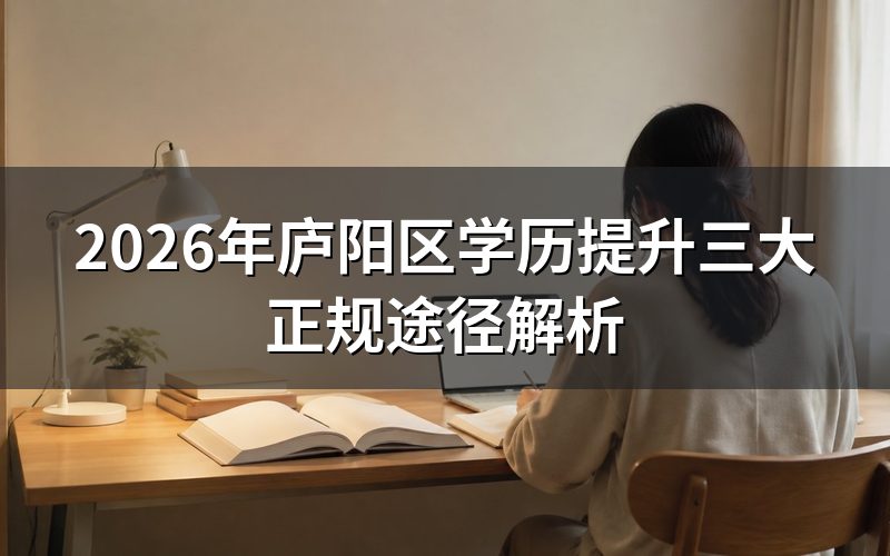 2026年庐阳区学历提升三大途径