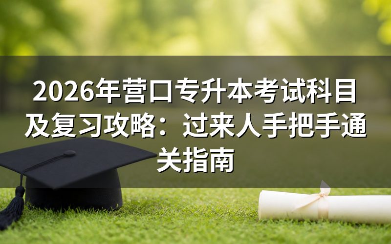过来人实测：2026年辽宁专升本考试科目明细