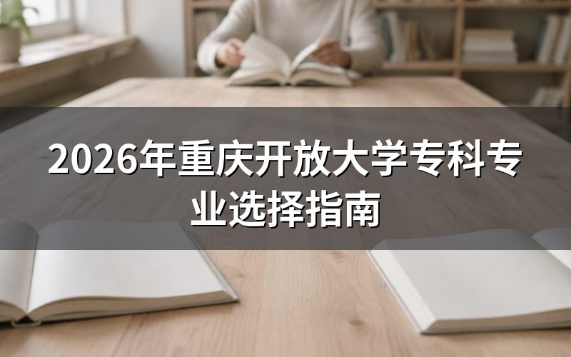 重庆开放大学专科专业目录