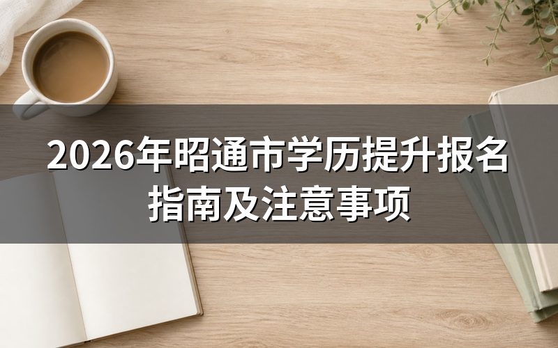 2026年昭通市学历提升报名须知