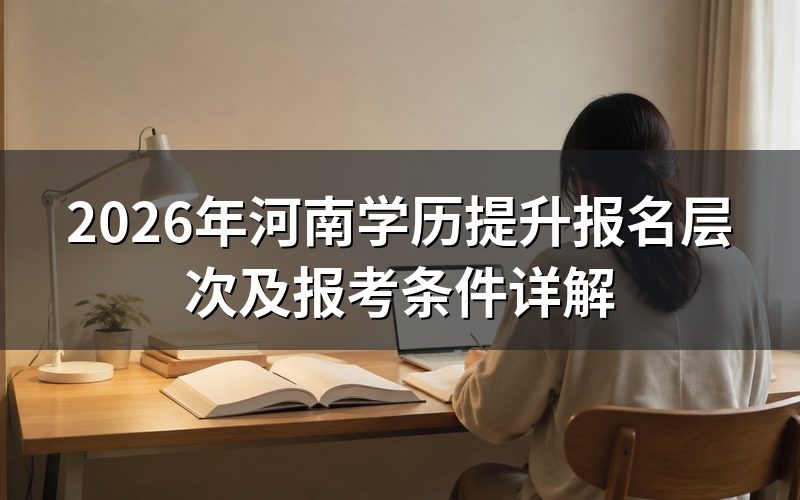 河南学历提升三大报名层次