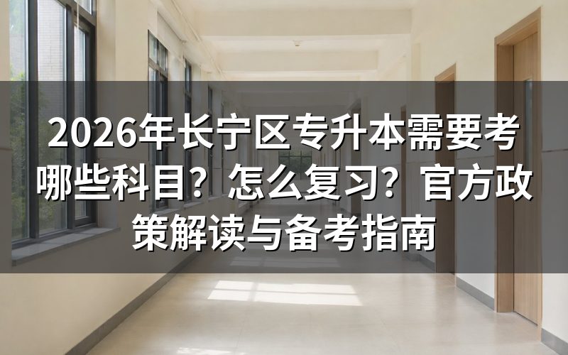 2026年长宁区专升本考试科目官方规定