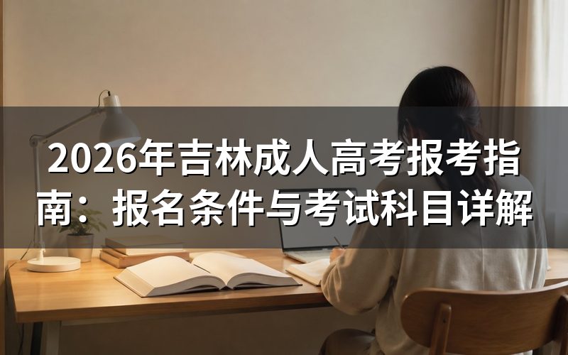 2026年吉林成考报名基本条件