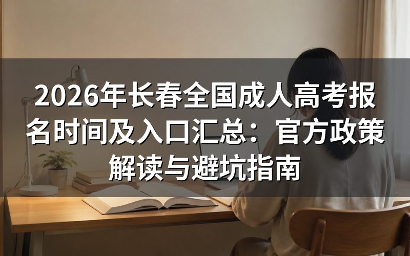 2026年长春成考报名时间与政策公告解读