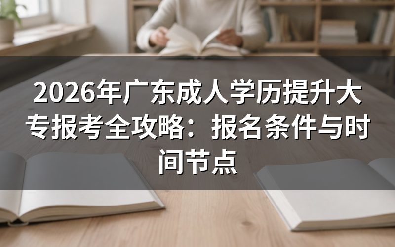 广东成人大专学历提升报考基本条件
