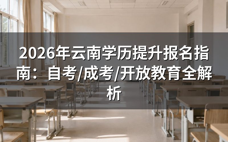 云南学历提升三大途径