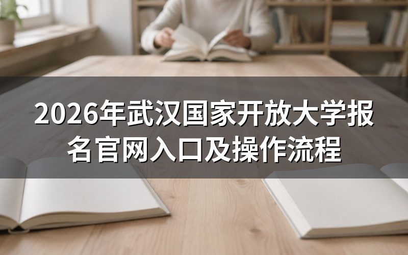 2026年武汉国家开放大学报名具体步骤