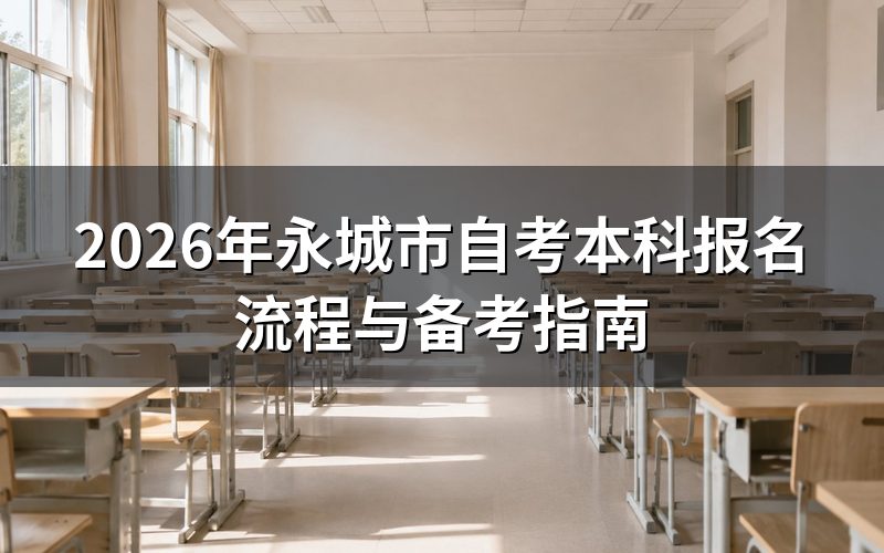 2026年永城市自考本科报名流程