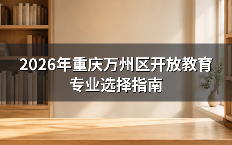 重庆万州区开放教育专业选择策略