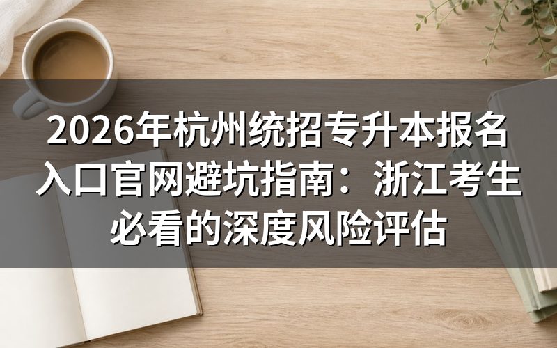 2026年浙江统招专升本报名入口与核心政策