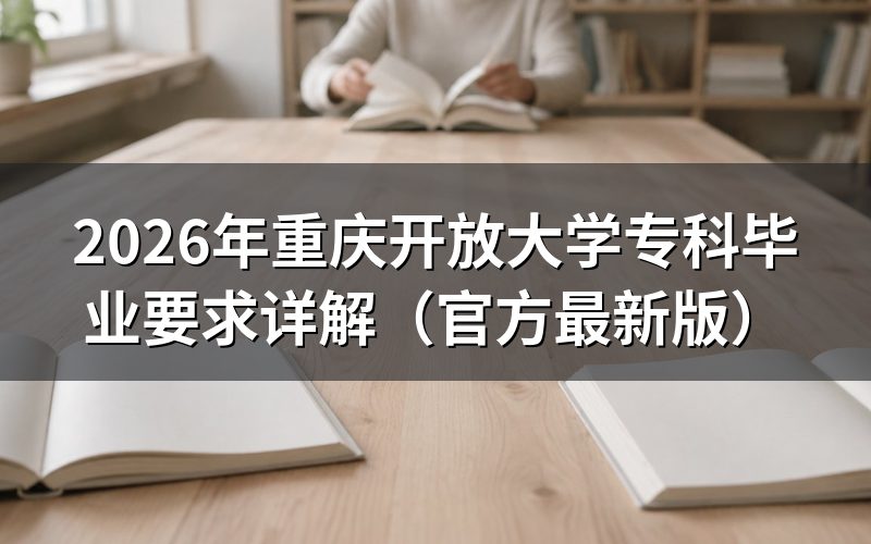 重庆开放大学专科毕业标准说明