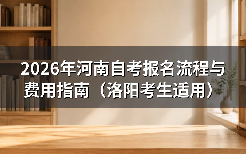 2026年河南自考报名流程