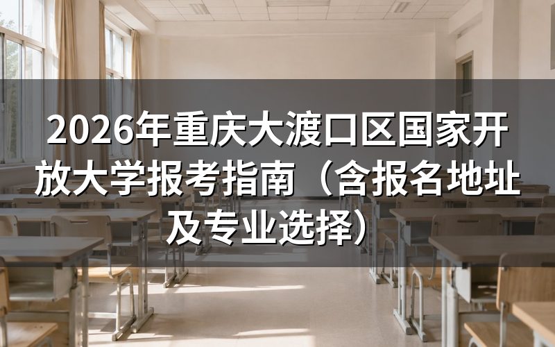 国家开放大学大渡口校区报考指南