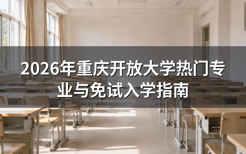 2026年重庆开放大学热门专业