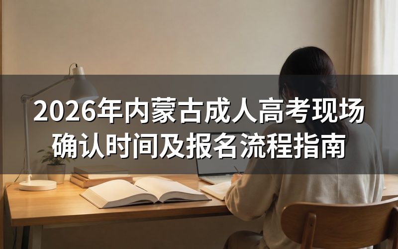 2026年内蒙古成考现场确认安排
