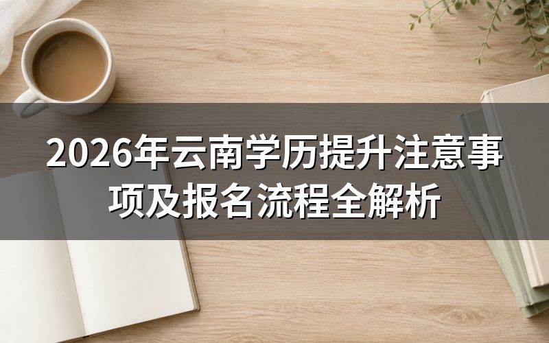 云南学历提升三大注意事项