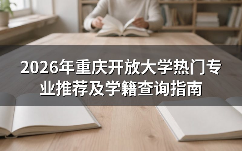 重庆开放大学2026年热门专业推荐