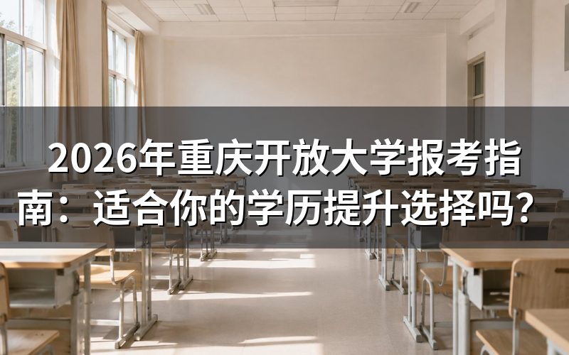 重庆开放大学学历优势解析