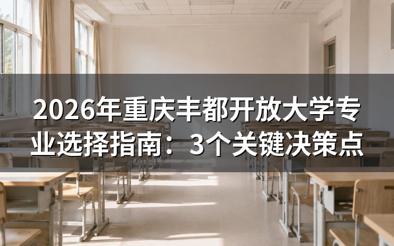 开放大学专业选择核心原则