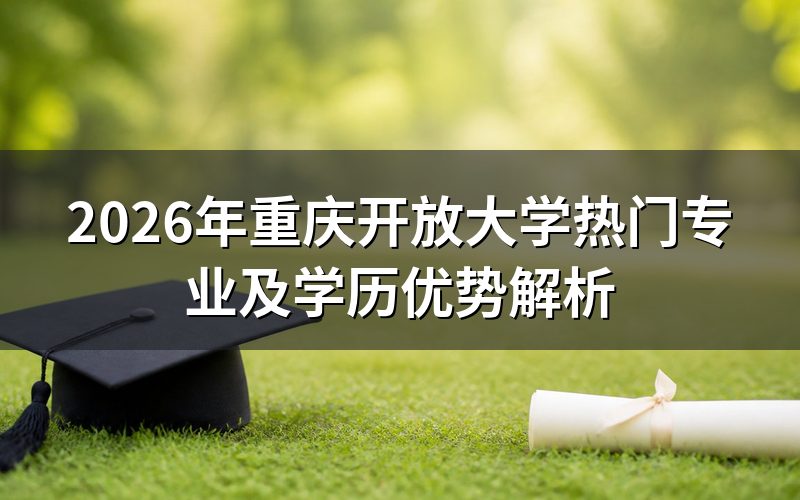 重庆开放大学专业选择指南