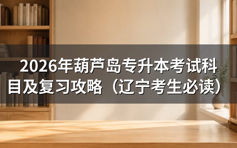 2026年葫芦岛专升本考试科目官方解读