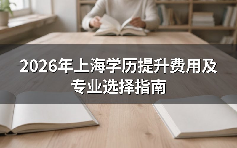 上海学历提升费用说明