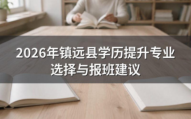 2026年镇远县学历提升专业推荐
