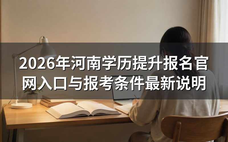 河南学历提升报名官方渠道