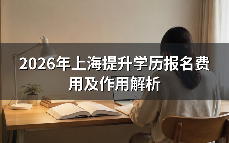 2026年上海学历提升费用说明