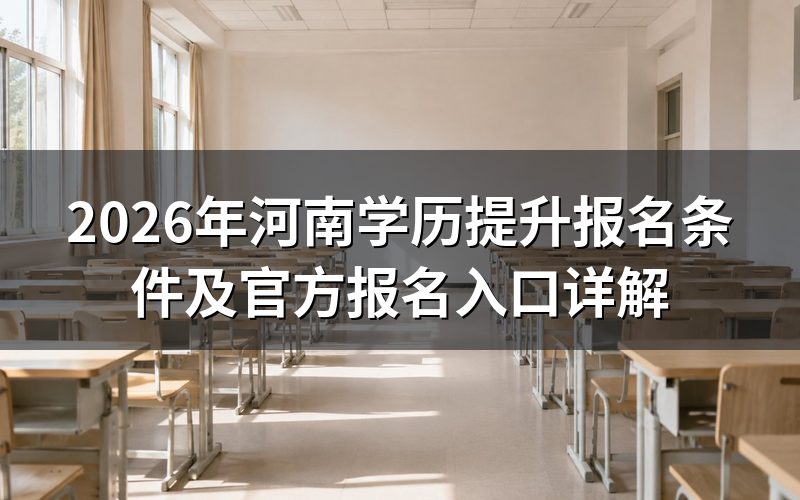 河南学历提升基本条件