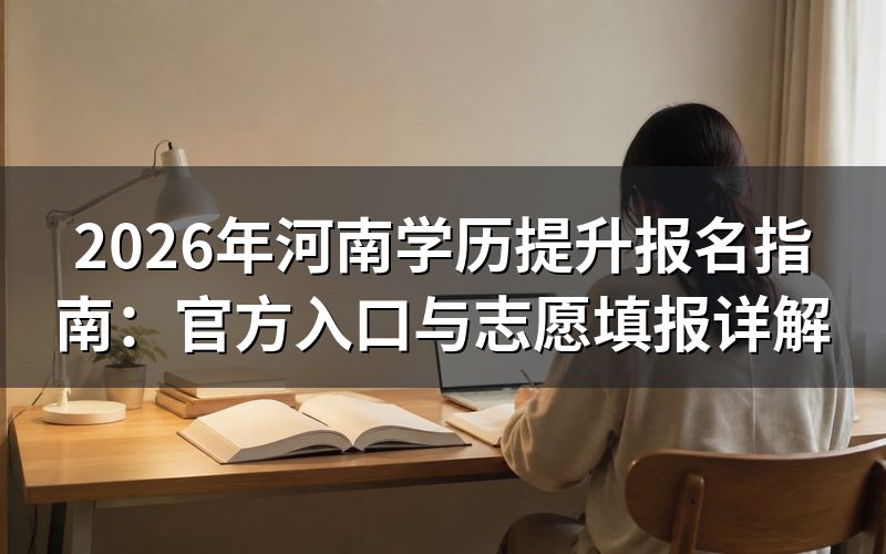 河南学历提升报名方式