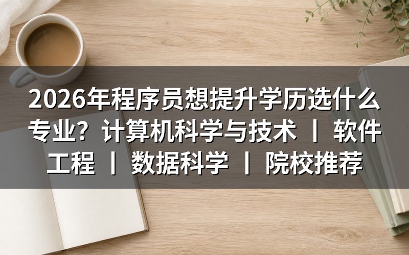 程序员在河南提升学历选什么专业好?计算机科学与技术和软件工程怎么选?