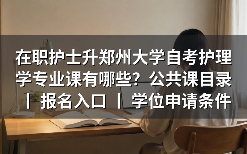 在职护士报考郑州大学自考护理学的专业课目录