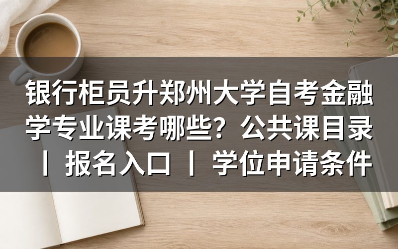 银行柜员报考郑州大学自考金融学专业课程设置