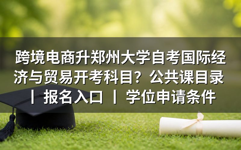 郑州大学自考国际经济与贸易专业开考科目