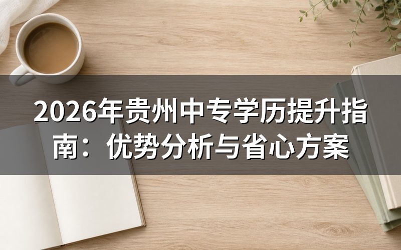 贵州中专学历提升核心优势