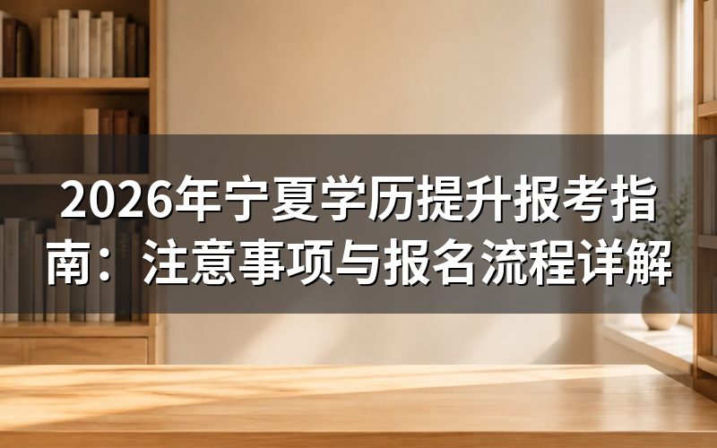 宁夏学历提升报考注意事项