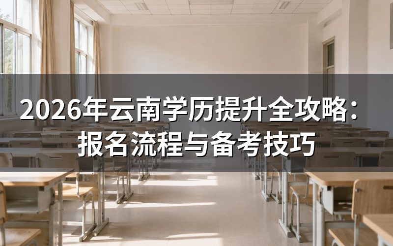 2026年云南学历提升报名流程