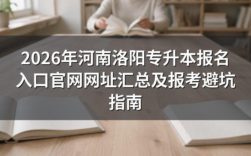 2026年洛阳专升本报名条件深度评测