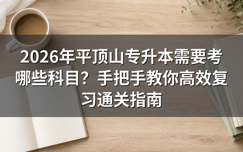 2026年平顶山专升本考试科目官方通报