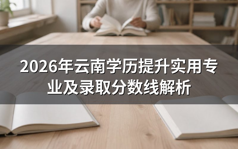2026年云南学历提升实用专业推荐