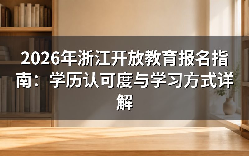 浙江开放教育报名方式