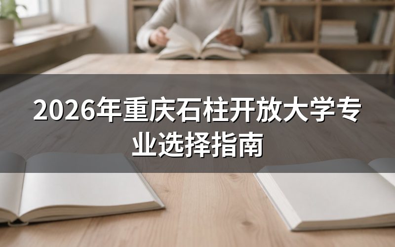 重庆开放大学专业选择要点
