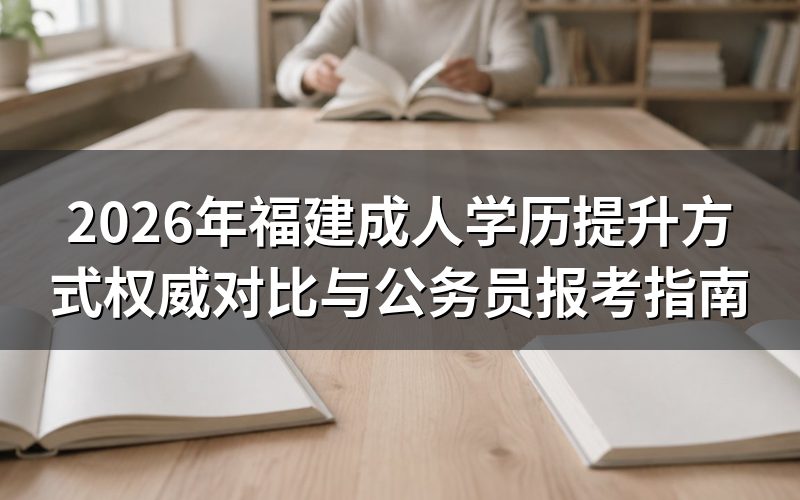 福建省成人学历提升三大途径